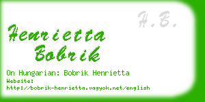 henrietta bobrik business card